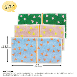 Imabari Towel Handkerchief Towel Otta Half Towel Handkerchief Gift Set Same Pattern Made in Japan (Blue, Pink, Green) Approx. 25 x 12.5cm 21-44 Set of 3