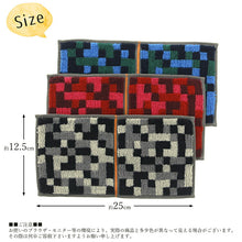 Cargar imagen en el visor de la galería, Imabari Towel Handkerchief Towel Otta Half Towel Handkerchief Gift Set Same Pattern Made in Japan (Gray, Red, Blue) Approx. 25 x 12.5cm 21-45 Set of 3
