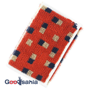 Imabari Towel Otta Half Towel Handkerchief 22-52 Red 25�~12.5cm OT22-0060-0952