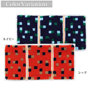 Imabari Towel Otta Half Towel Handkerchief 22-52 Red 25�~12.5cm OT22-0060-0952
