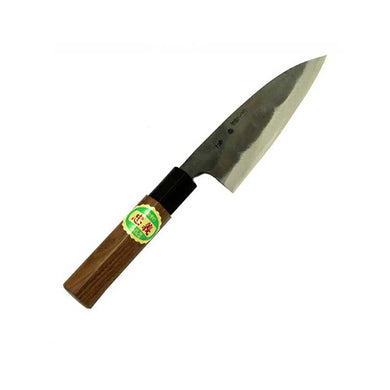 Kurouchi Funayuki knife, walnut handle, blue steel No. 1, 135mm