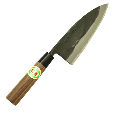 Tosa Knives Black Deba Knife Walnut Handle Blue Steel No. 1 (Blade Length 18cm)