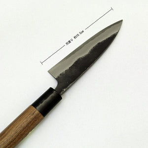 Tosa Knives Kurouchi Sabaki Knife Walnut Handle Blue Steel No. 1 (Blade Length 10.5cm)