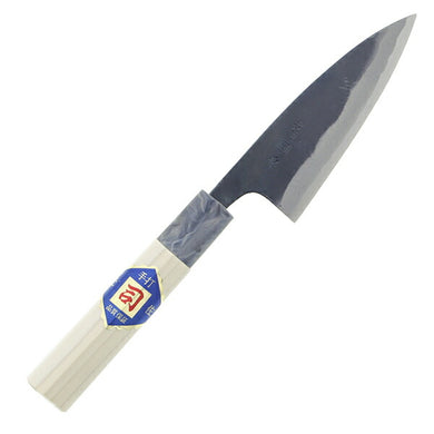 Kurouchi Funayuki knife, marble pattern, white No. 1 steel, 135mm