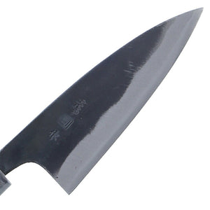 Kurouchi Funayuki knife, marble pattern, white No. 1 steel, 135mm