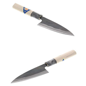 Kurouchi Funayuki knife, marble pattern, white No. 1 steel, 135mm