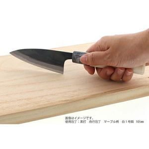 Kurouchi Funayuki knife, marble pattern, white No. 1 steel, 135mm