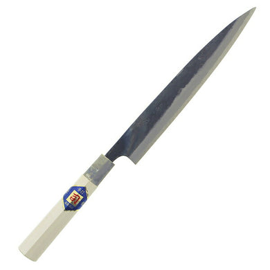 Kurouchi Yanagiba Knife, Marble pattern, White No. 1 steel, 210mm