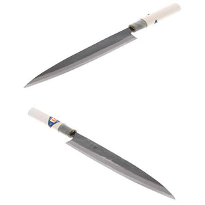 Kurouchi Yanagiba Knife, Marble pattern, White No. 1 steel, 210mm