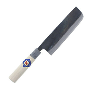 Kurouchi Nakiri knife, marble pattern, white No. 1 steel, 165mm