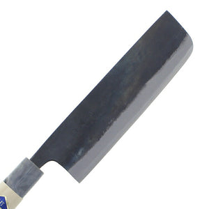 Kurouchi Nakiri knife, marble pattern, white No. 1 steel, 165mm