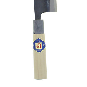 Kurouchi Nakiri knife, marble pattern, white No. 1 steel, 165mm