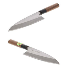 Load image into Gallery viewer, Polished Deba Knife, Walnut Handle, Blue No. 1 Steel, 165mm

