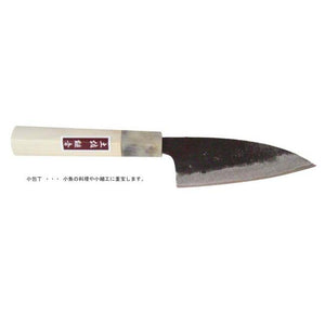 Kurouchi Small Knife Marble Pattern Blue Steel No. 2 105mm