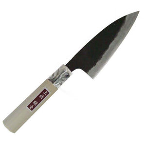Kurouchi Small Knife Marble Pattern Blue Steel No. 2 120mm