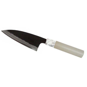 Kurouchi Small Knife Marble Pattern Blue Steel No. 2 120mm