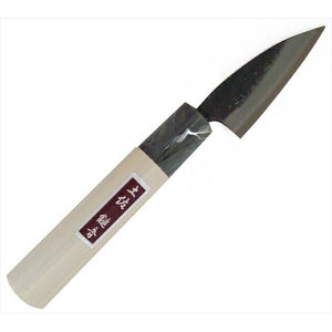 Tosa Knife Black Uchi Double Edge Warikomi Yanagiba Knife Marble Handle Blue Steel No. 2 (Blade Length 6cm)