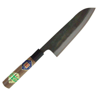 Kurouchi Santoku Knife Walnut Handle Super Steel 165mm
