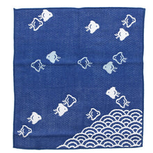 Cargar imagen en el visor de la galería, Towel handkerchief Imabari Iroha CHIDORI Blue 25 ~25cm

