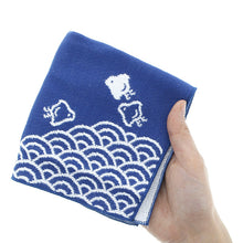 Cargar imagen en el visor de la galería, Towel handkerchief Imabari Iroha CHIDORI Blue 25 ~25cm
