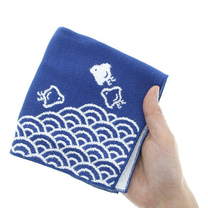 Towel handkerchief Imabari Iroha CHIDORI Blue 25 ~25cm