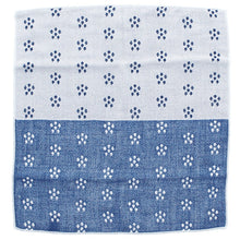 Cargar imagen en el visor de la galería, Towel handkerchief Imabari Iroha UME Blue 25 ~25cm
