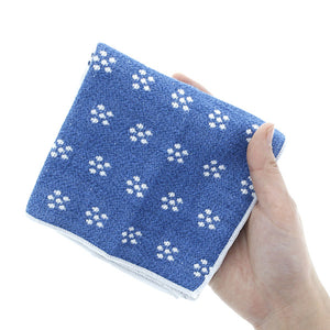 Towel handkerchief Imabari Iroha UME Blue 25 ~25cm