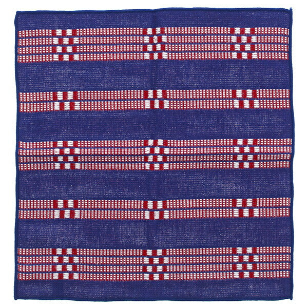 Towel handkerchief Imabari Iroha CHECK (check) navy 25�~25cm