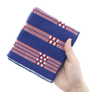 Towel handkerchief Imabari Iroha CHECK (check) navy 25�~25cm