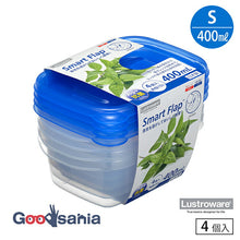 Muat gambar ke penampil Galeri, Iwasaki Industrial Storage Container Smart Flap Square Type S Antibacterial 400ml 4 pieces Approx. 10.3 x 14.7 x 9.7cm Made in Japan Microwave Safe Blue A-040BA (Storage Container Food Storage Container Sealed Container Sealed Container)

