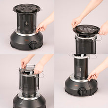 Muat gambar ke penampil Galeri, Iwatani Corporation ForeWinds Multi Heater Plus Cassette Gas Stove, approximately 32.6 x 36.8 x 37.7 cm, Black (Cassette gas stove, portable stove, cassette cylinder type stove)
