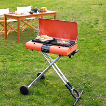 Laden Sie das Bild in den Galerie-Viewer, Iwatani Industrial Stand BBQ Grill Star Sunset Orange CB-SBG-2 (BBQ Grill Outdoor Cooking BBQ Konroyi Watani Yakiniku Yakitori Outdoor Camping with Lid)
