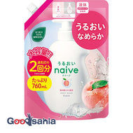 [New] Naive Body Soap Peach Refill 2 times 760ml (Body Shampoo Refill)