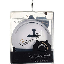 将图片加载到图库查看器，Nyammy Nyammy Cat Knife Sharpener Q Sharpener White Approx. 7.5 x 7.5 x 6.8cm AP5182
