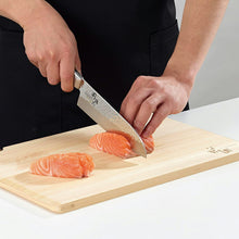 将图片加载到图库查看器，Seki Magoroku Imayo Kitchen Knife Double Edge Santoku 165mm Made in Japan AB5456
