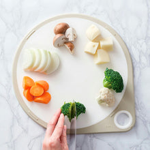 Load image into Gallery viewer, Round cutting board 30cm dishwasher safe white approx. 35x30x1cm AP5328
