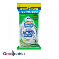 Scrubbing Bubble Flushable Toilet Brush Disinfecting Deodorizing Plus White Blossom Replacement 24 Pieces