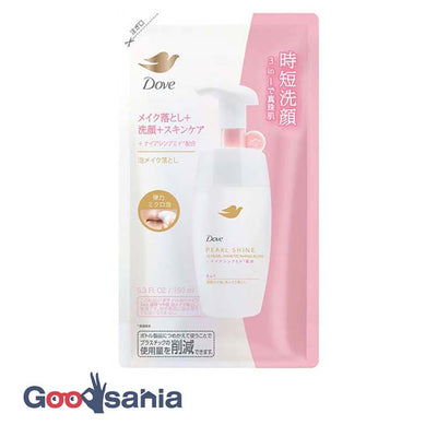 Dove Pearl Shine 3In1 Transparent Glossy Skin Foam Makeup Remover Refill 150ml
