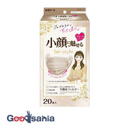 Bee style pleated type milk tea beige normal size 20 pieces (mask pleats)