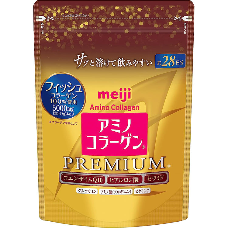 Meiji Amino Collagen Premium (Fish Collagen) Approx. 28 Days Supply 196g