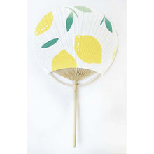 Load image into Gallery viewer, Uchiwa LemonTree Fan White Approx. 22 x 35.5cm
