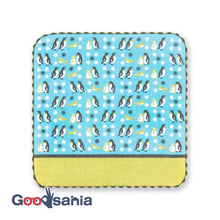 Cargar imagen en el visor de la galería, Handkerchief Town Girl&#39;s Handkerchief Parent and Child Penguin Blue Approx. 25 x 25 cm
