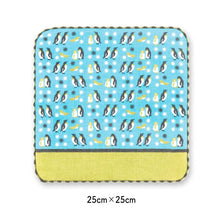 Cargar imagen en el visor de la galería, Handkerchief Town Girl&#39;s Handkerchief Parent and Child Penguin Blue Approx. 25 x 25 cm
