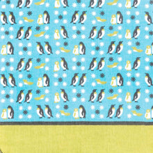 Cargar imagen en el visor de la galería, Handkerchief Town Girl&#39;s Handkerchief Parent and Child Penguin Blue Approx. 25 x 25 cm
