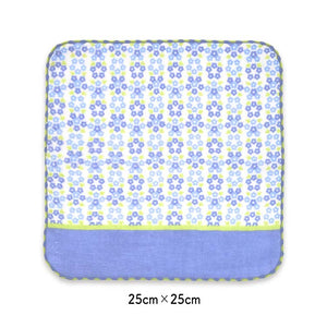 Handkerchief Town Girl's Handkerchief Nemophila Blue Approx. 25 x 25 cm