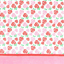 Load image into Gallery viewer, Handkerchief Town Girl&#39;s Handkerchief ~Flower Shop~ Rose Garden Pink Approx. 25 x 25 cm
