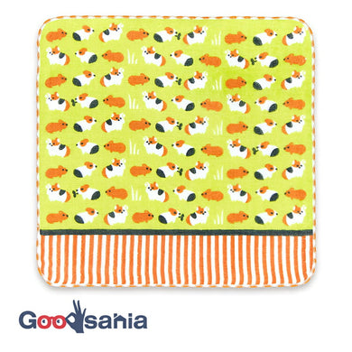 Handkerchief Town Girl's Handkerchief ~Animal Edition~ Guinea Pig Green Approx. 25 x 25cm