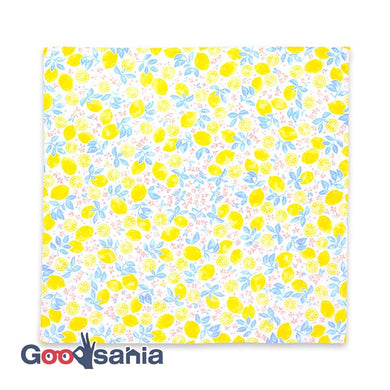 Handkerchief to* Japanese handkerchief lemon blue approx. 52 x 52 cm