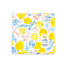 Cargar imagen en el visor de la galería, Handkerchief to* Japanese handkerchief lemon blue approx. 52 x 52 cm
