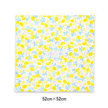 Cargar imagen en el visor de la galería, Handkerchief to* Japanese handkerchief lemon blue approx. 52 x 52 cm
